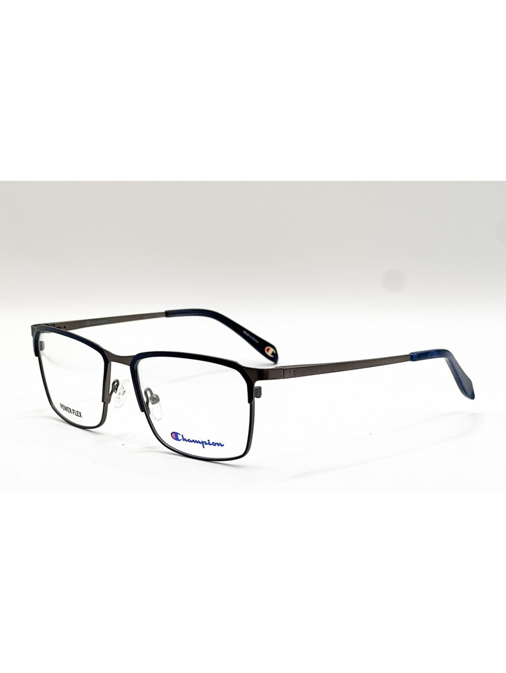 Champion Snap C03 Matte Navy Gunmetal Rectangle Eyeglass Frames 55-17-140